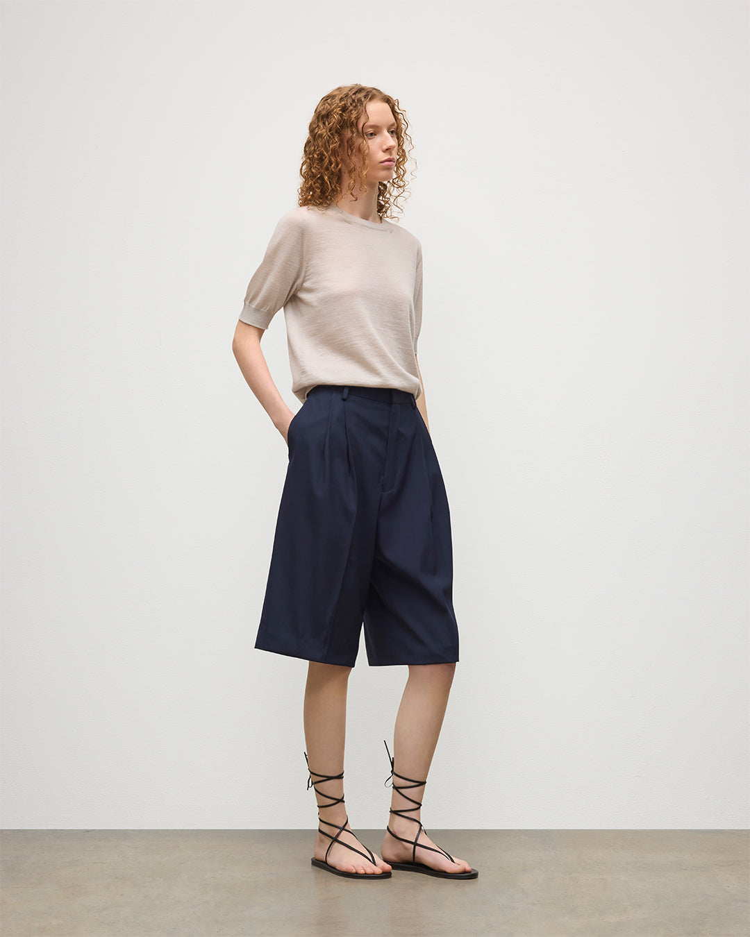 Honor Cream Superfine Cashmere T-Shirt