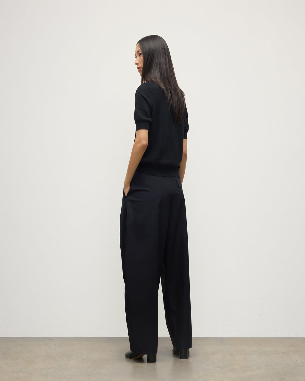Honor Black Superfine Cashmere T-Shirt