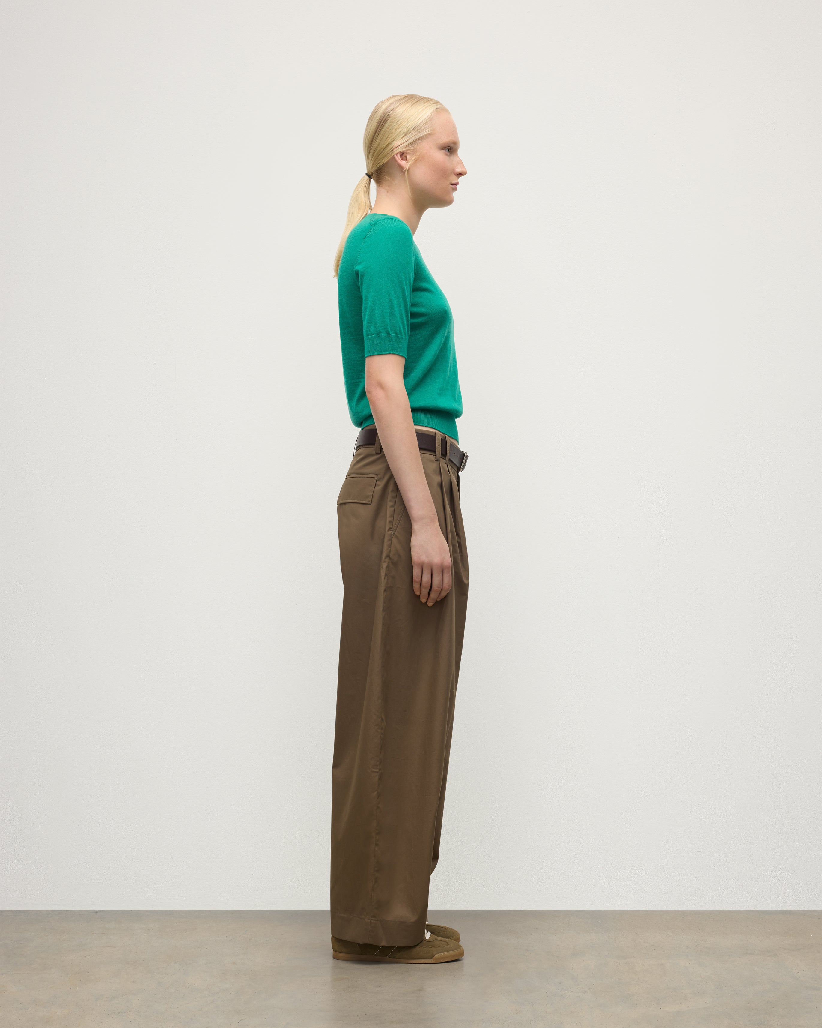 Honor Bright Green Superfine Cashmere T-Shirt