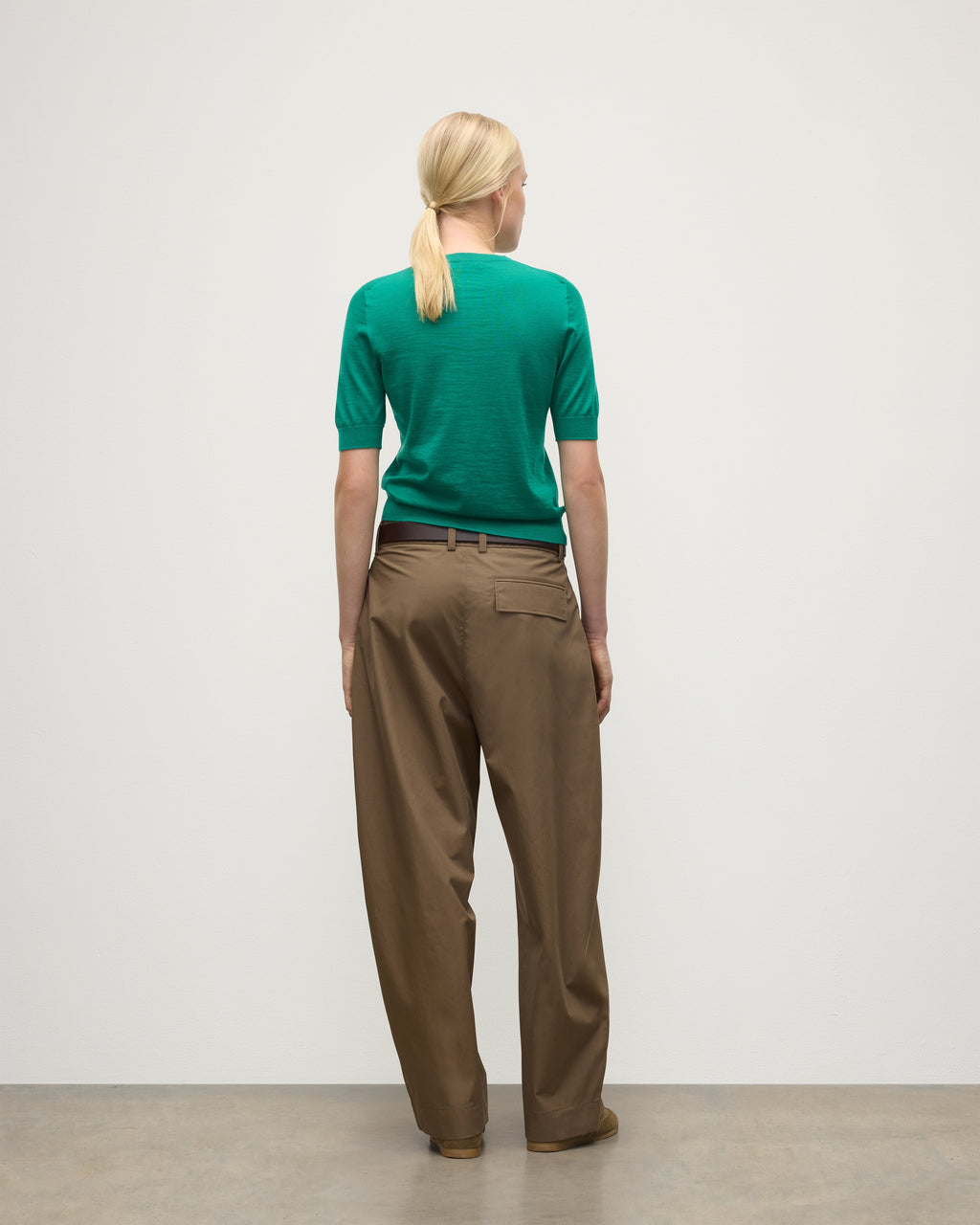 Honor Bright Green Superfine Cashmere T-Shirt