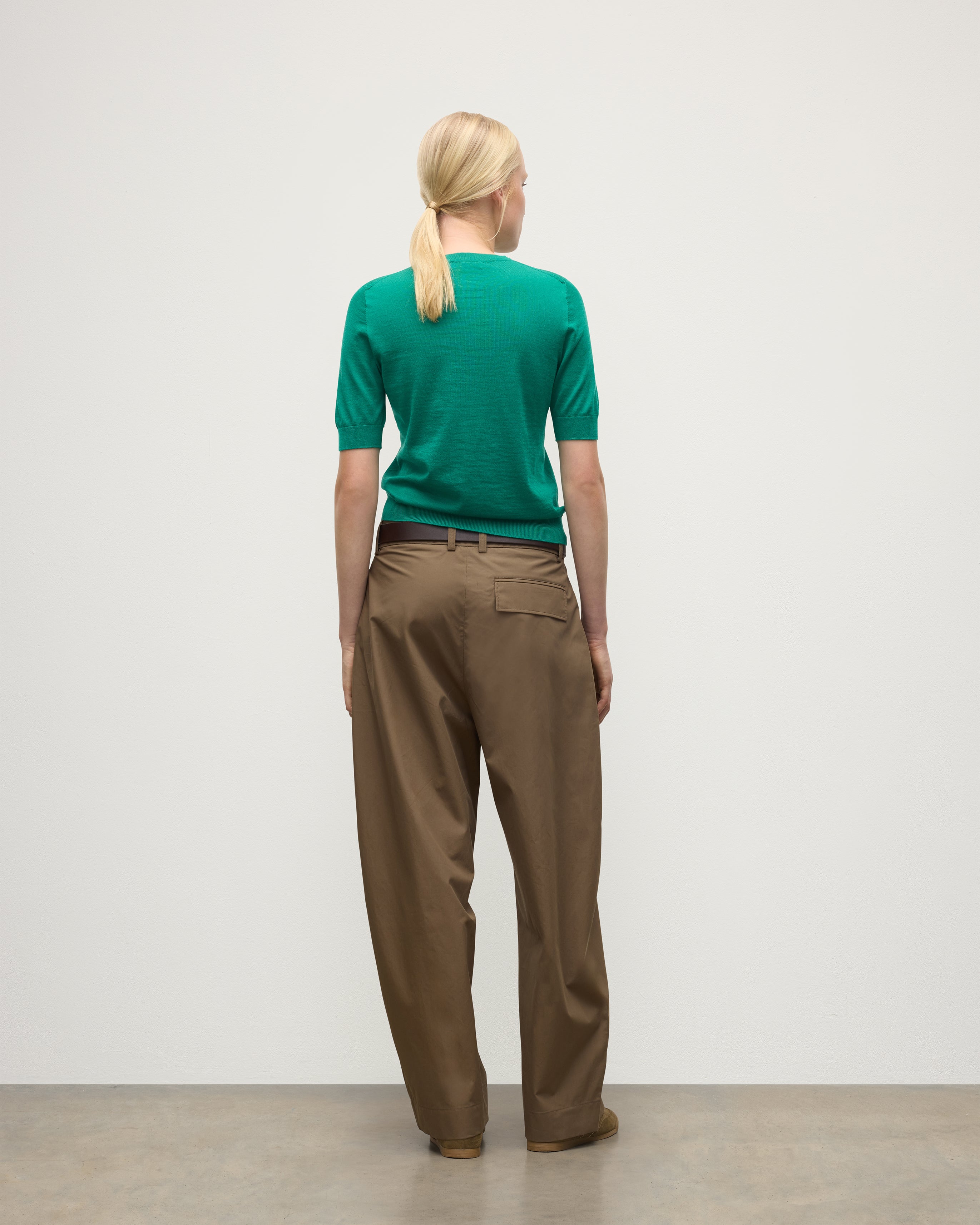 Honor Bright Green Superfine Cashmere T-Shirt