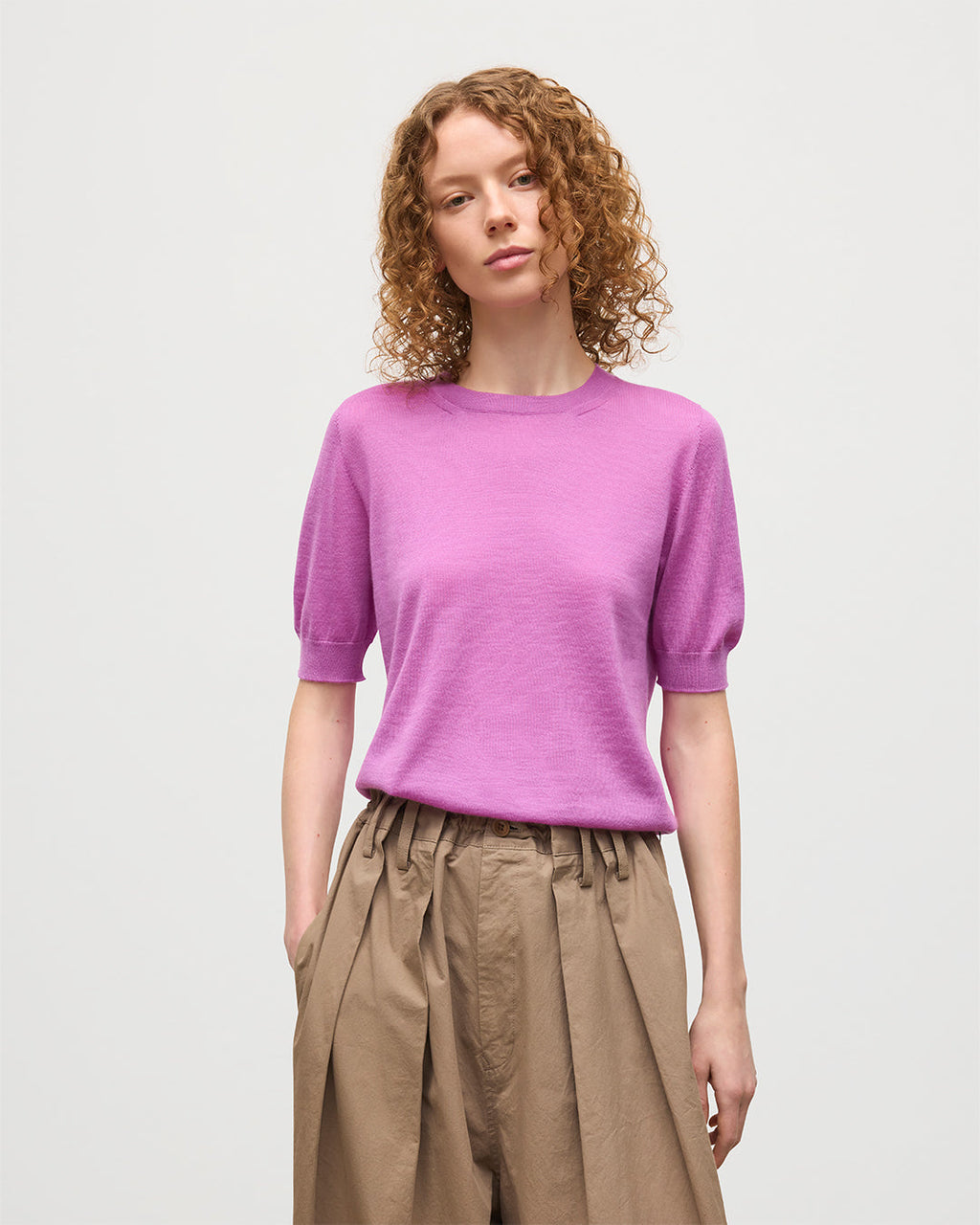 Honor Pink Superfine Cashmere T-Shirt