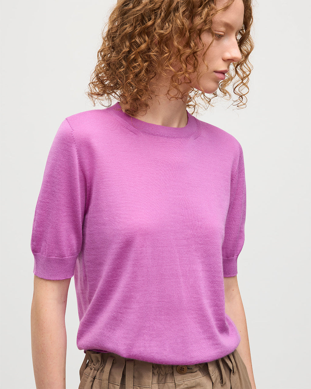 Honor Pink Superfine Cashmere T-Shirt
