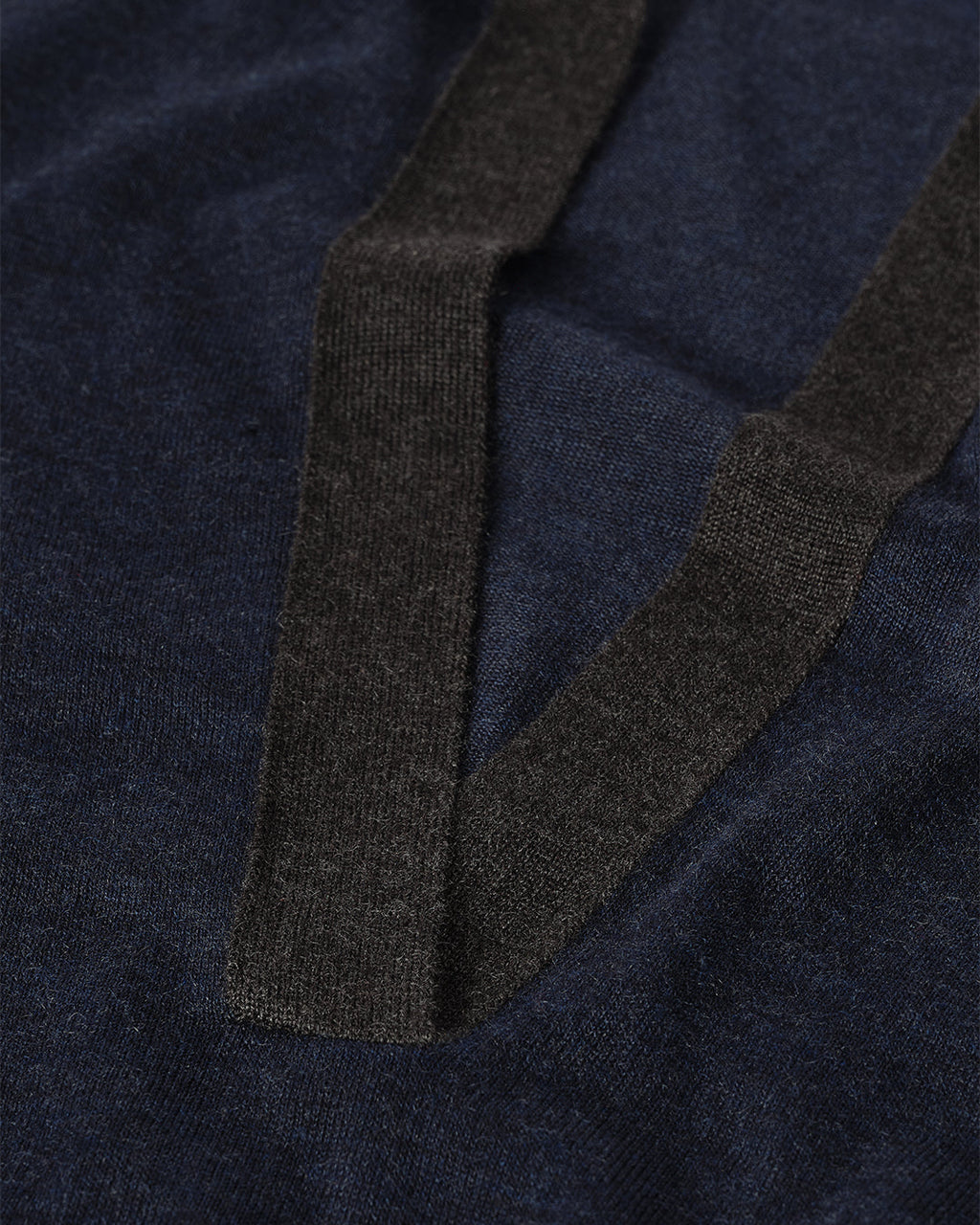 Dee Navy & Grey Superfine Cashmere Polo Shirt