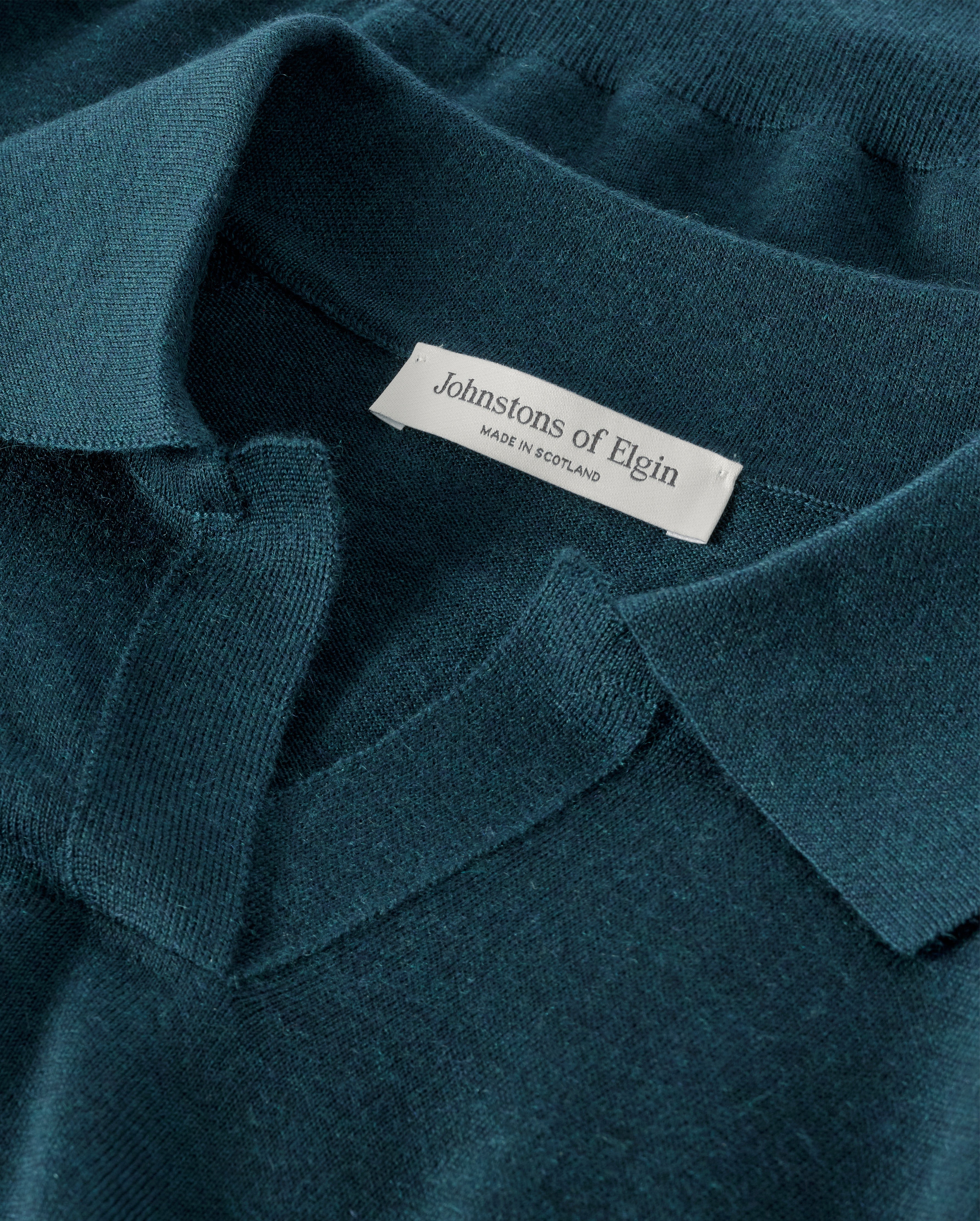 Coira Green & Black Superfine Cashmere Polo Shirt