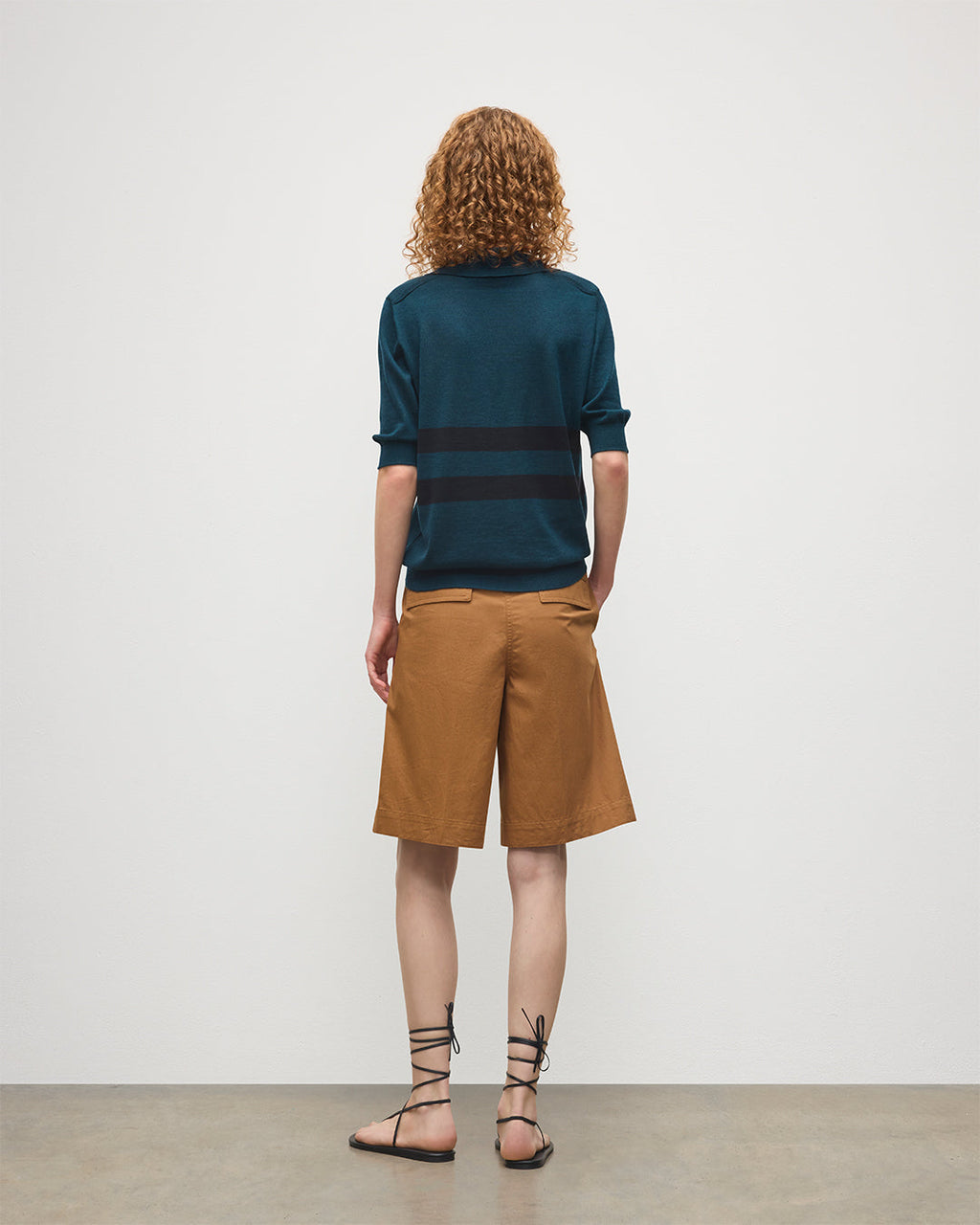 Coira Green & Black Superfine Cashmere Polo Shirt