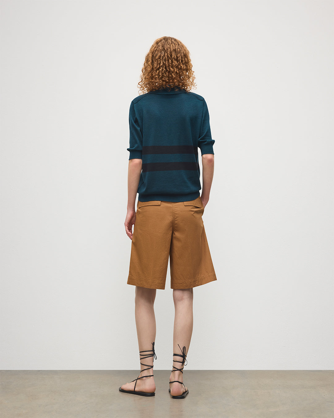 Coira Green & Black Superfine Cashmere Polo Shirt