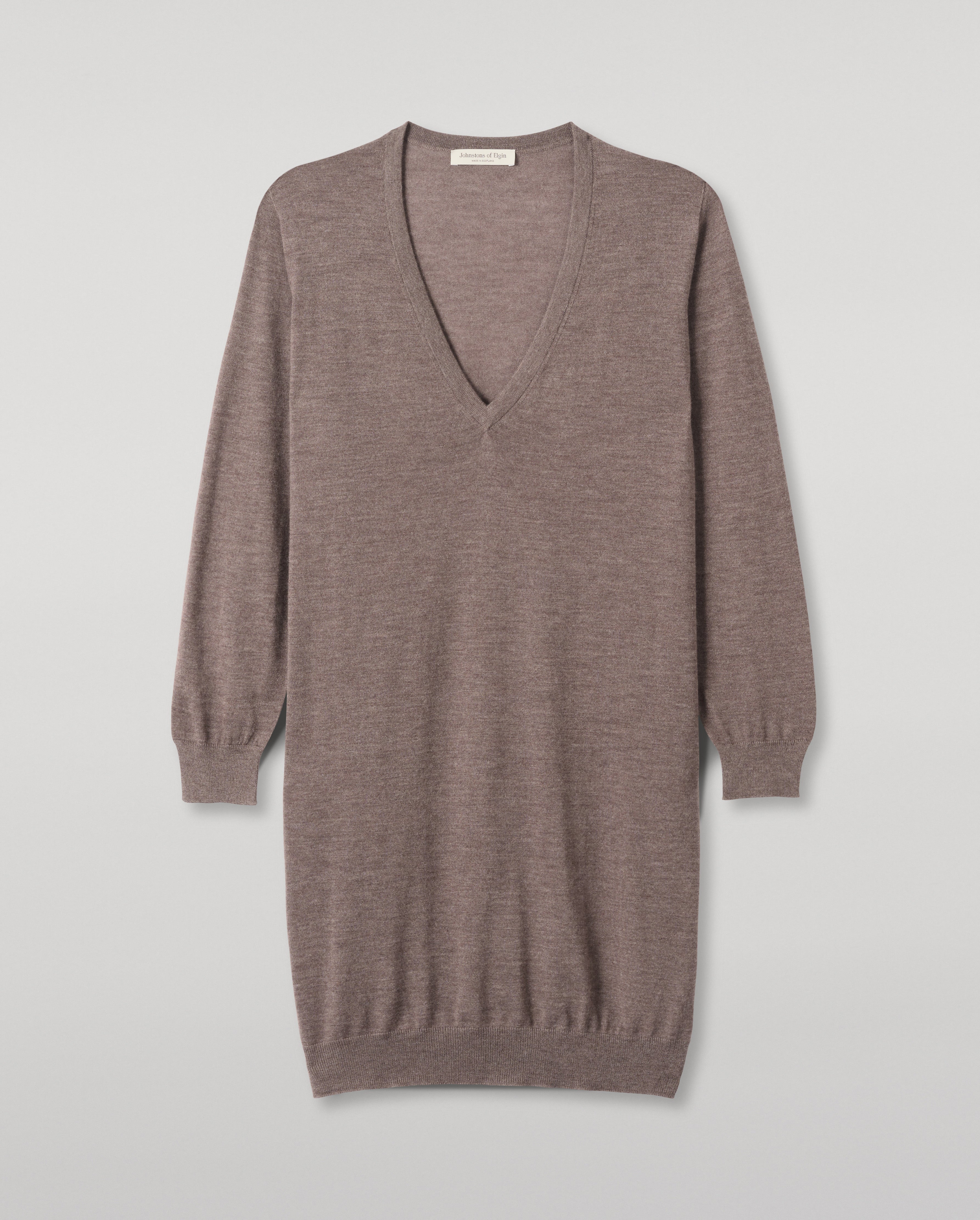 Elise Brown Long Superfine Cashmere Jumper