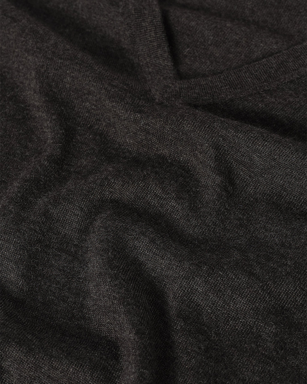 Elise Dark Grey Long Superfine Cashmere Jumper
