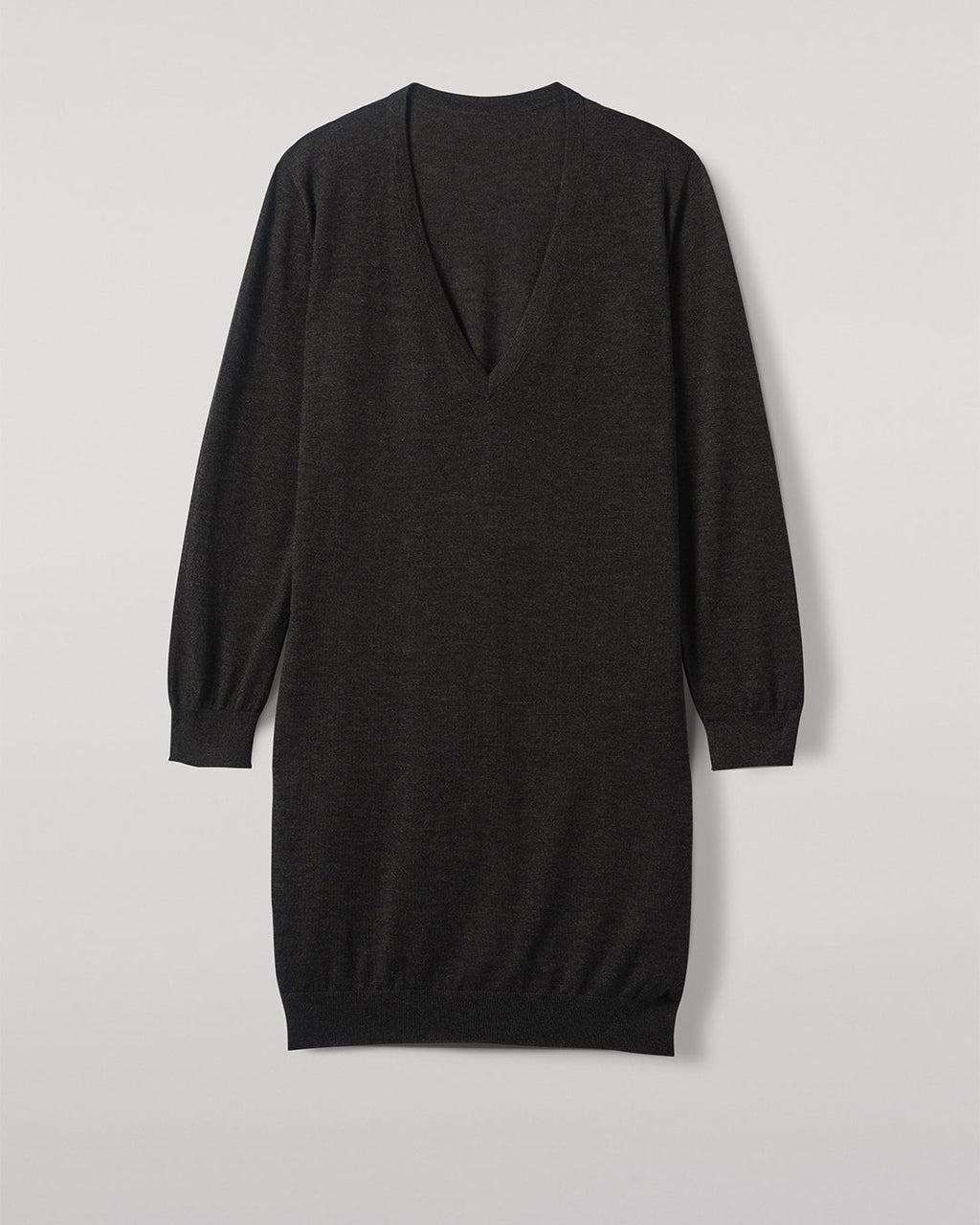 Elise Dark Grey Long Superfine Cashmere Jumper