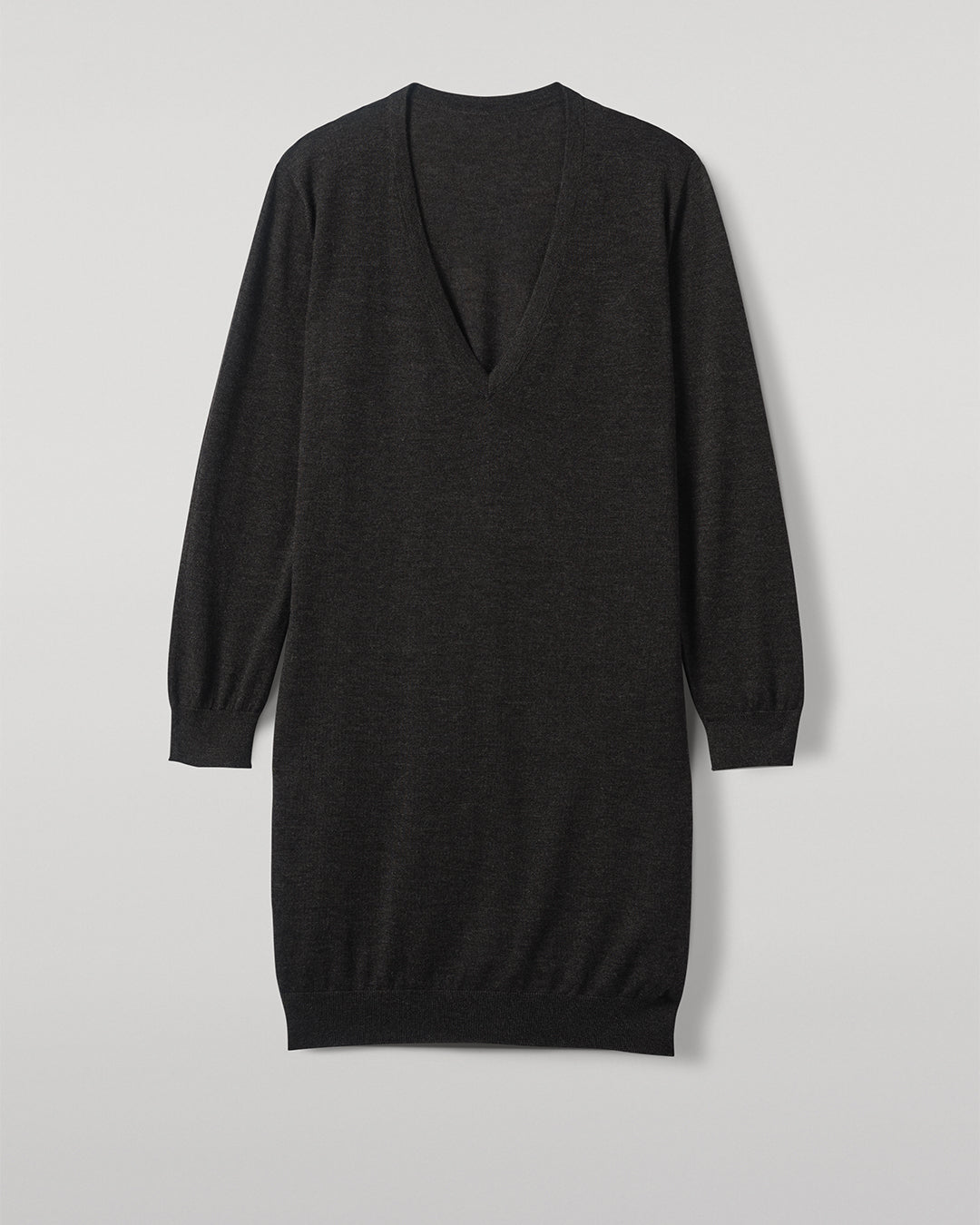 Elise Dark Grey Long Superfine Cashmere Jumper