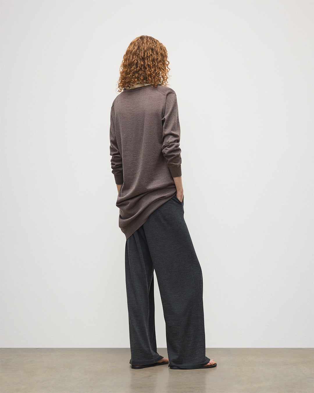 Elise Brown Long Superfine Cashmere Jumper