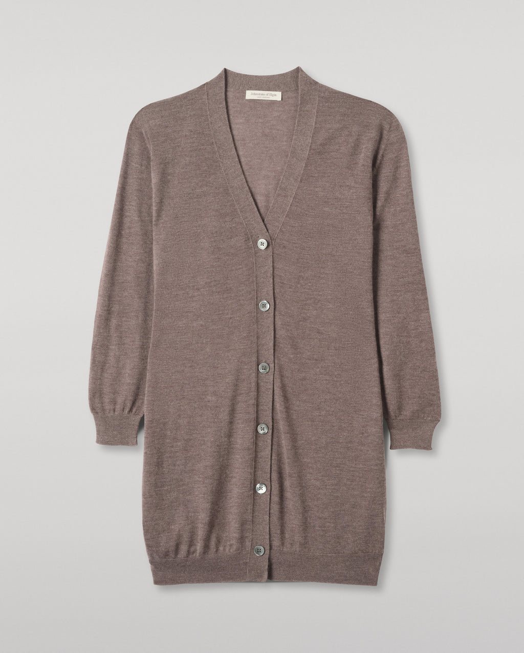 Elise Brown Long Superfine Cashmere Cardigan