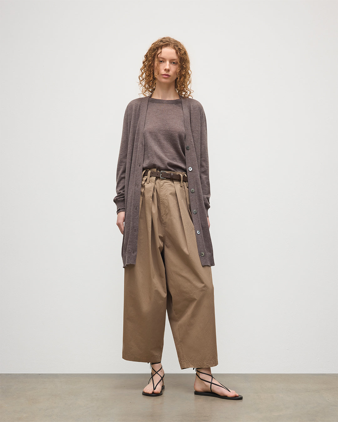 Elise Brown Long Superfine Cashmere Cardigan