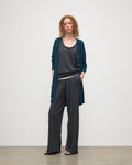 Elise Bottle Green Long Superfine Cashmere Cardigan