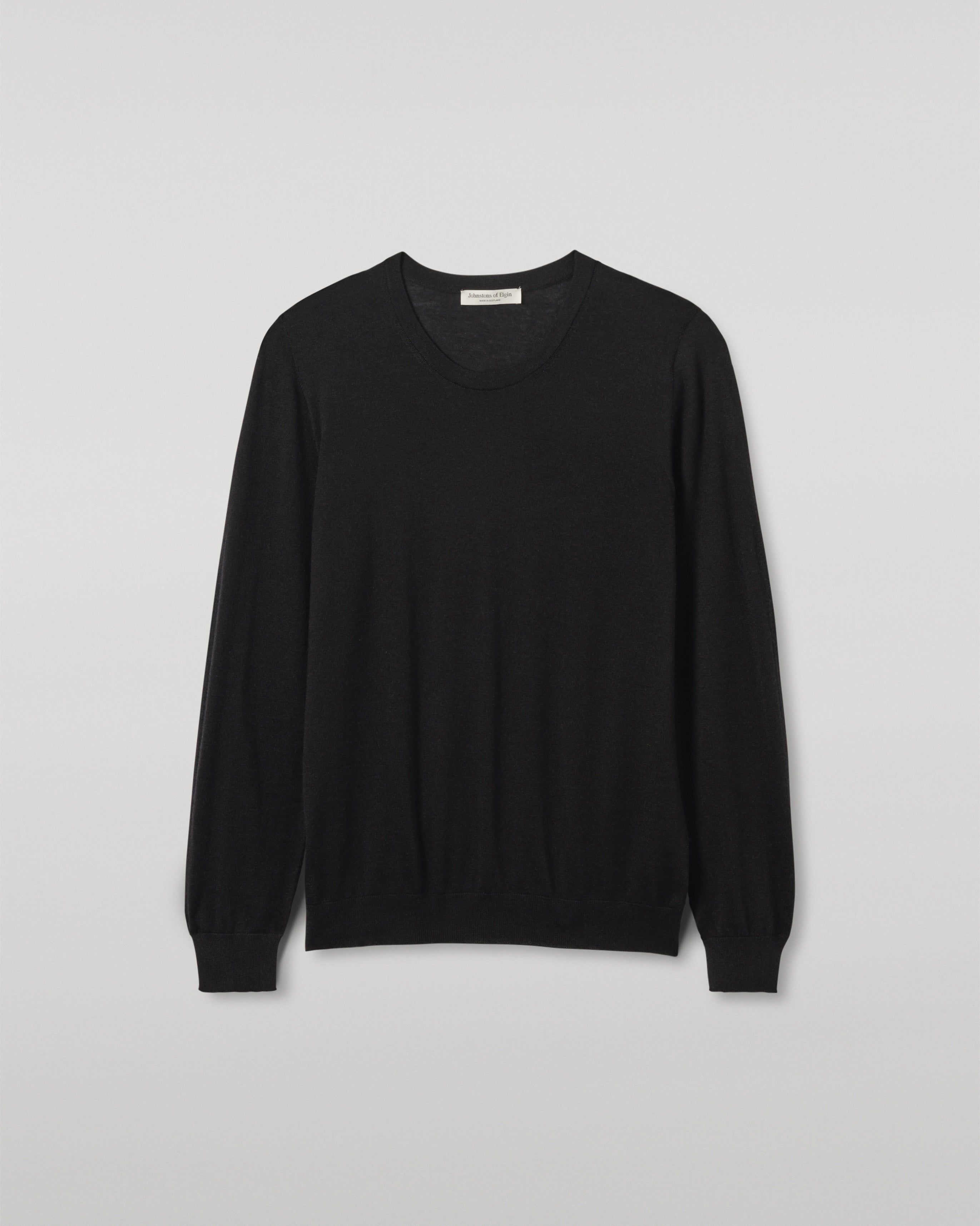 Fin Black Superfine Cashmere Jumper