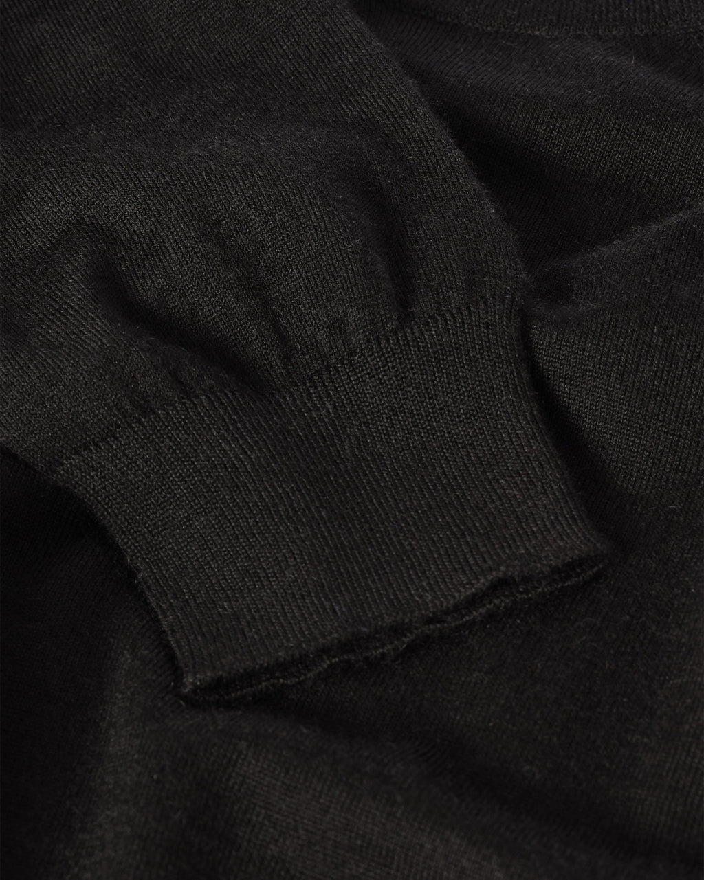 Fin Black Superfine Cashmere Jumper