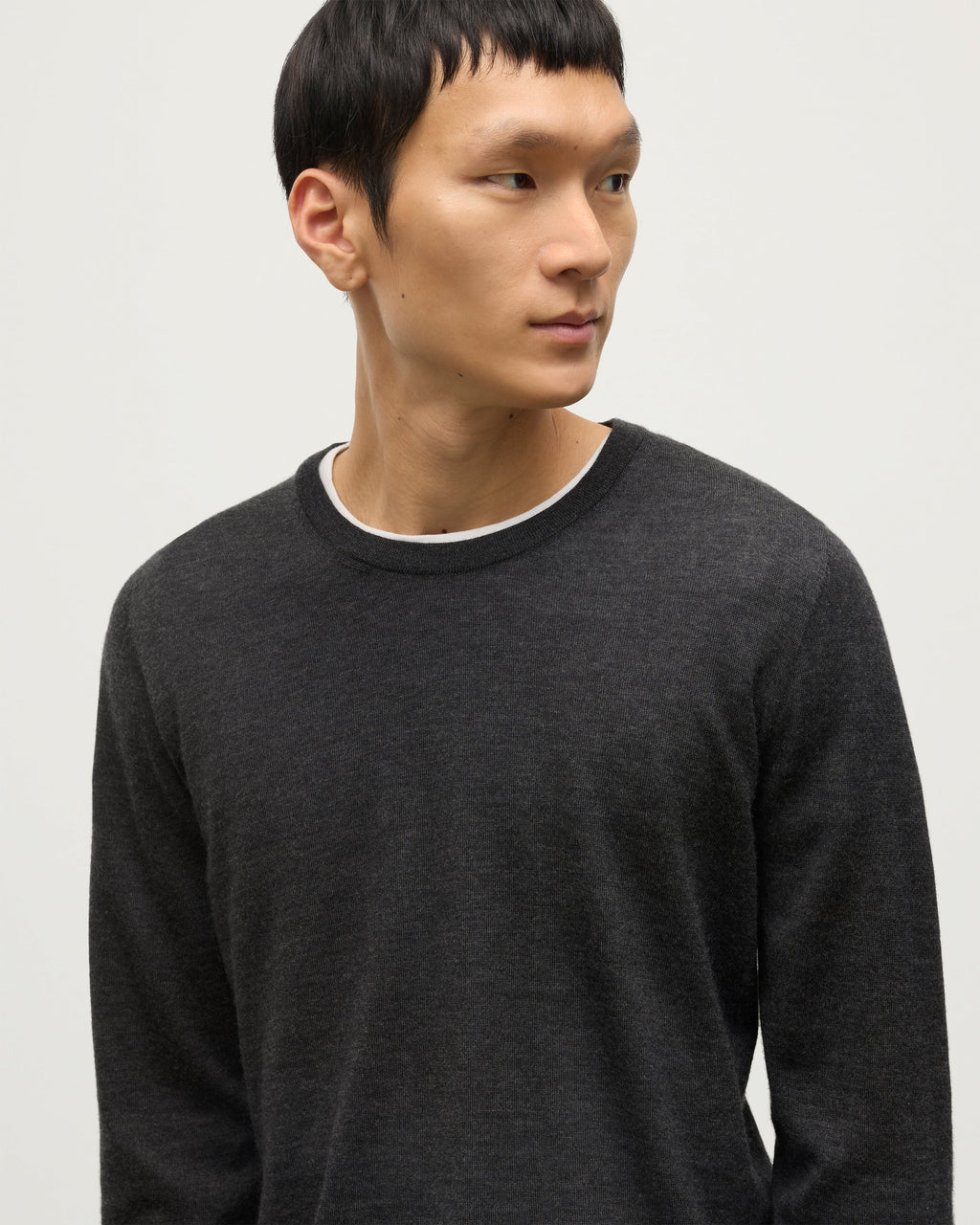 Fin Dark Grey Superfine Cashmere Jumper
