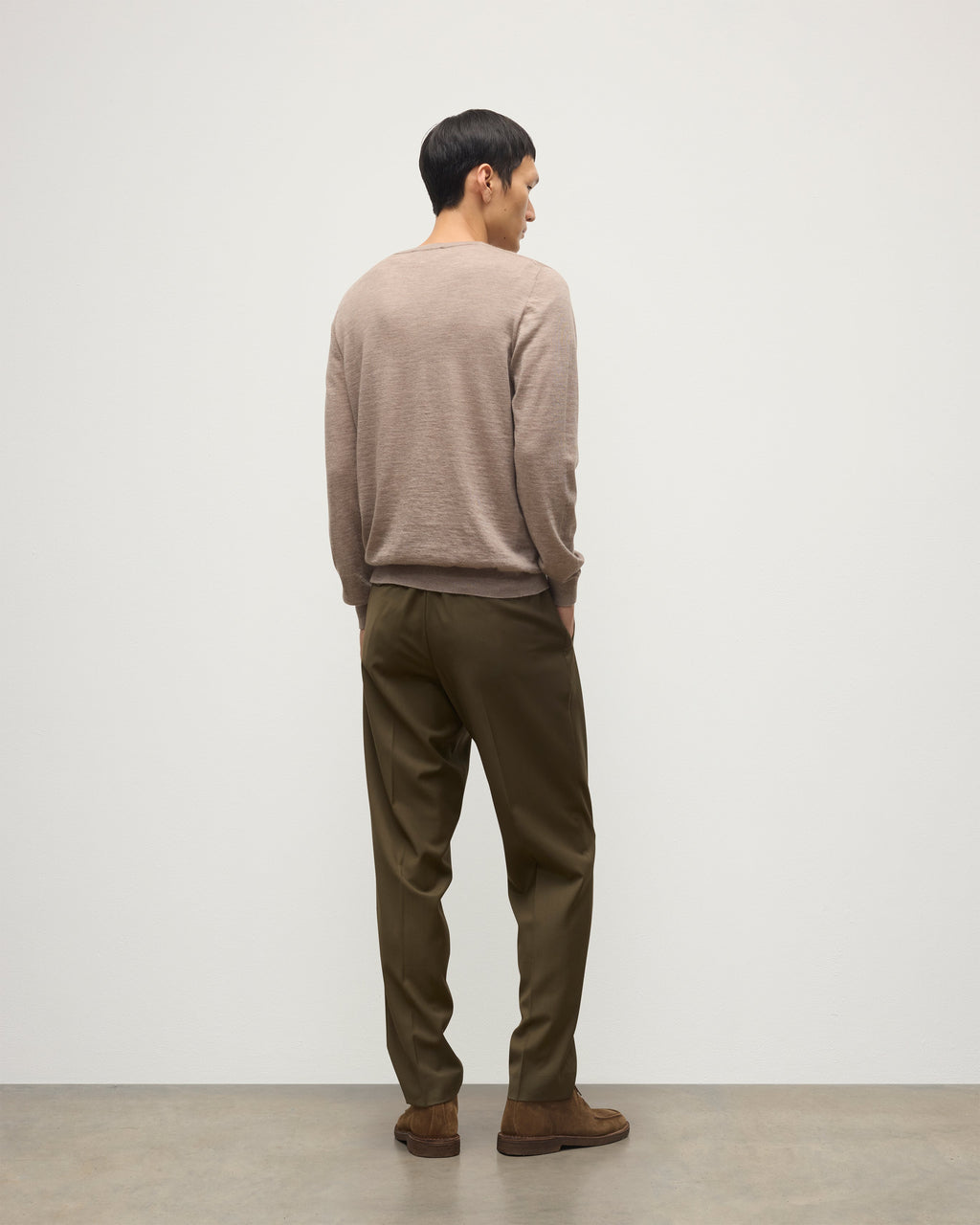 Fin Light Brown Superfine Cashmere Jumper