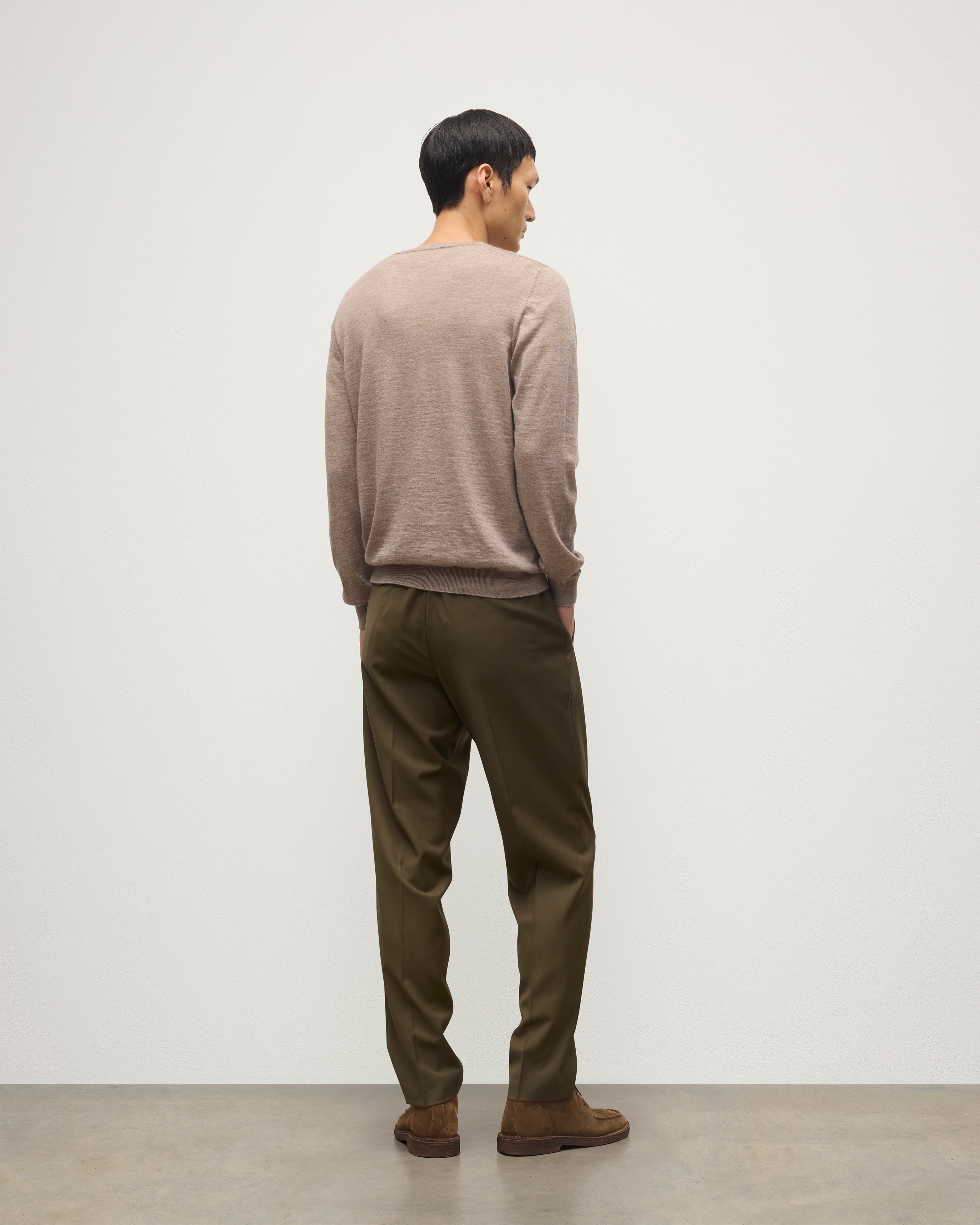 Fin Light Brown Superfine Cashmere Jumper