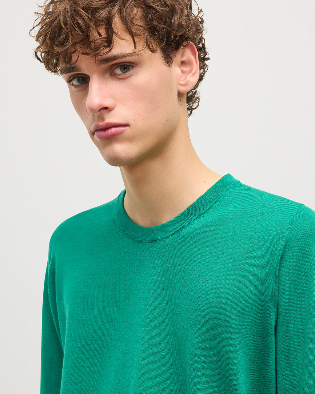 Fin Bright Green Superfine Cashmere Jumper