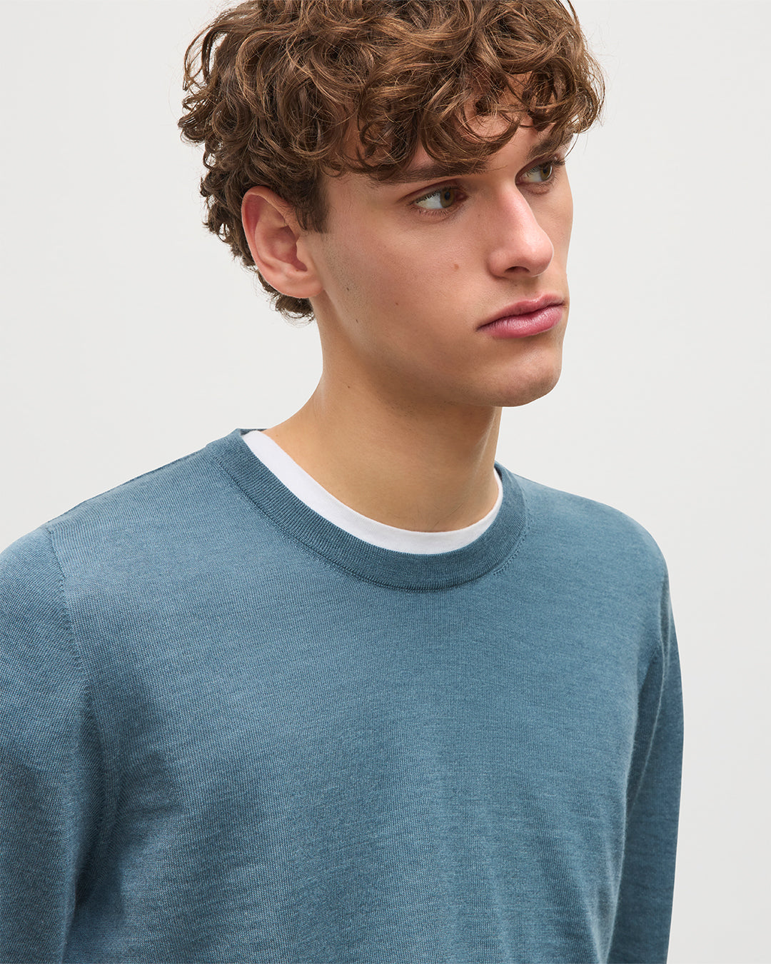 Fin Blue Superfine Cashmere Jumper