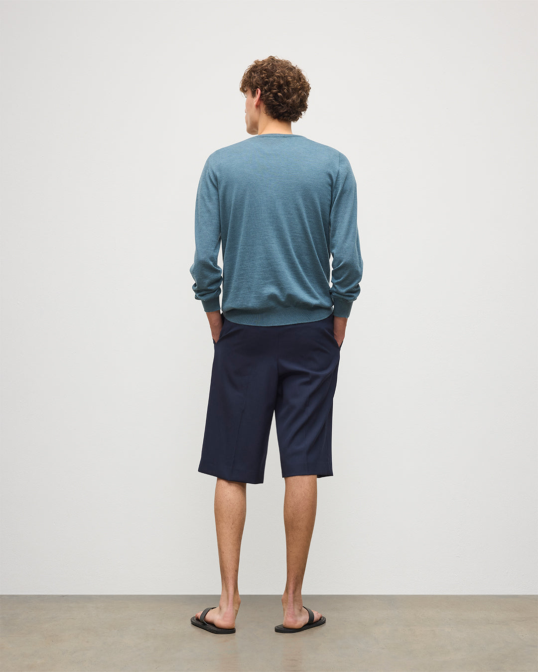 Fin Blue Superfine Cashmere Jumper