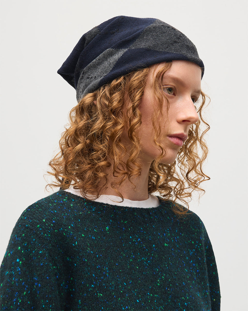 Clan Dark Navy Argyle Cashmere Bandana