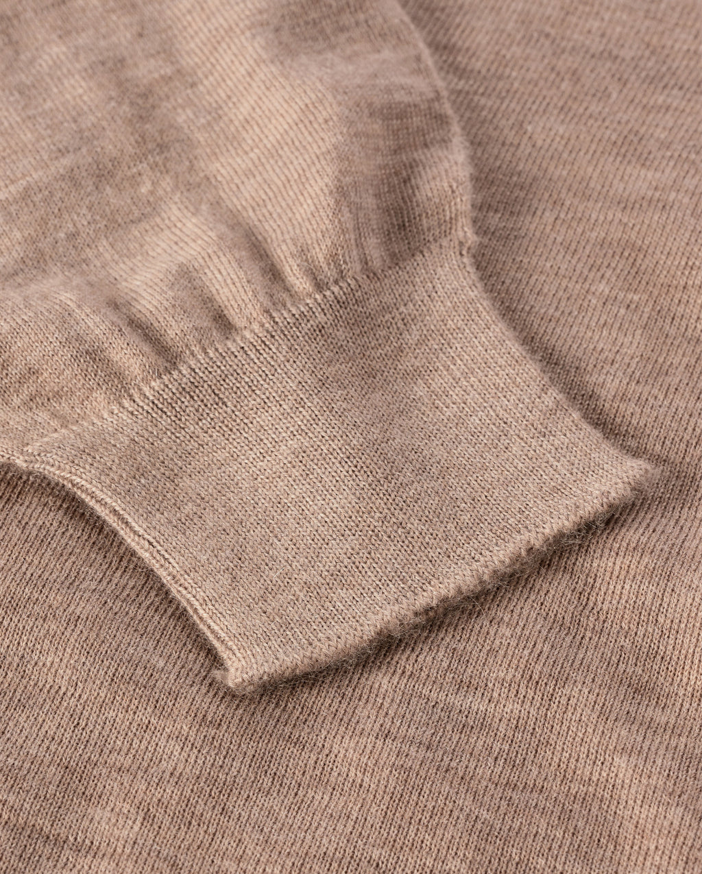 Ella Light Brown Superfine Cashmere Scoop Neck Jumper