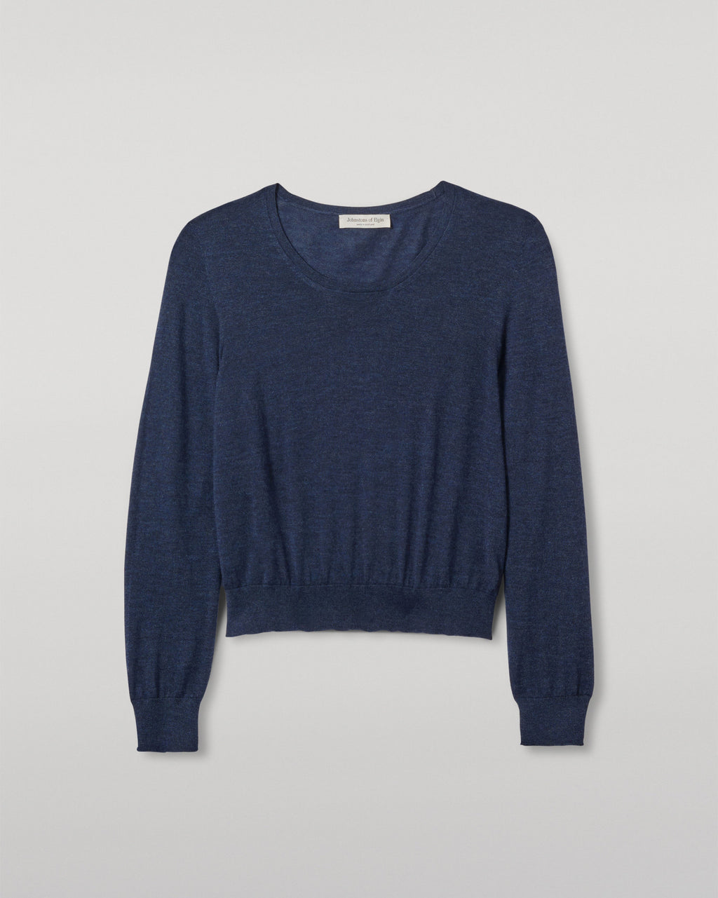 Ella Scoop Neck Superfine Cashmere Navy Jumper