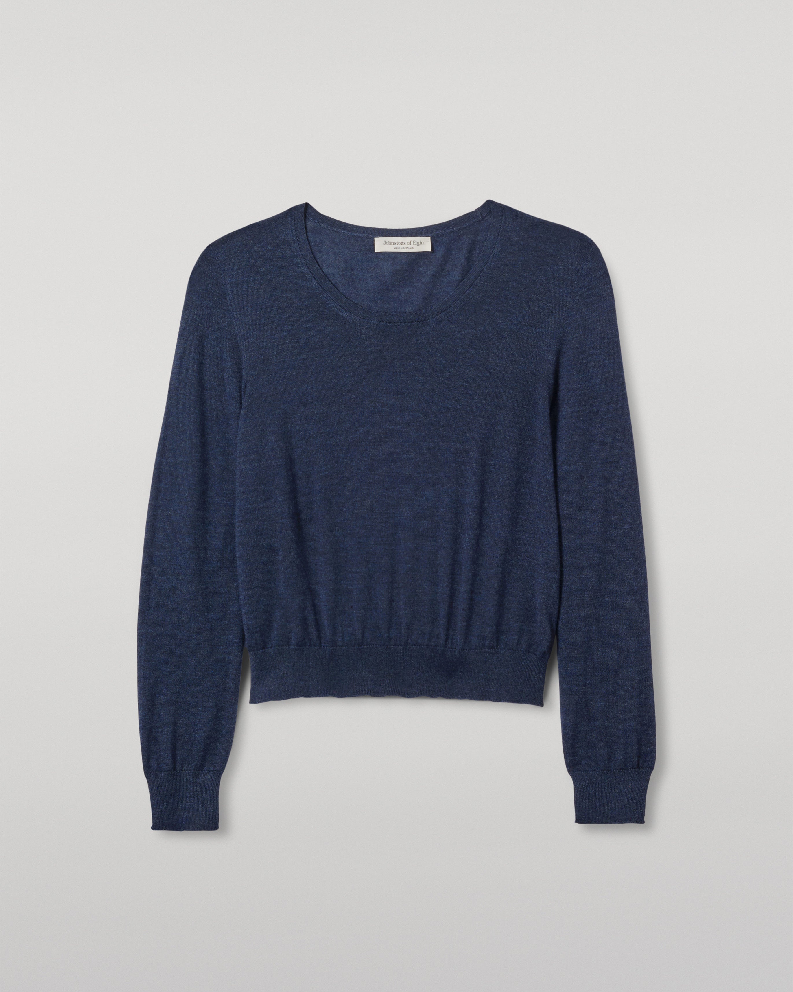 Ella Scoop Neck Superfine Cashmere Navy Jumper