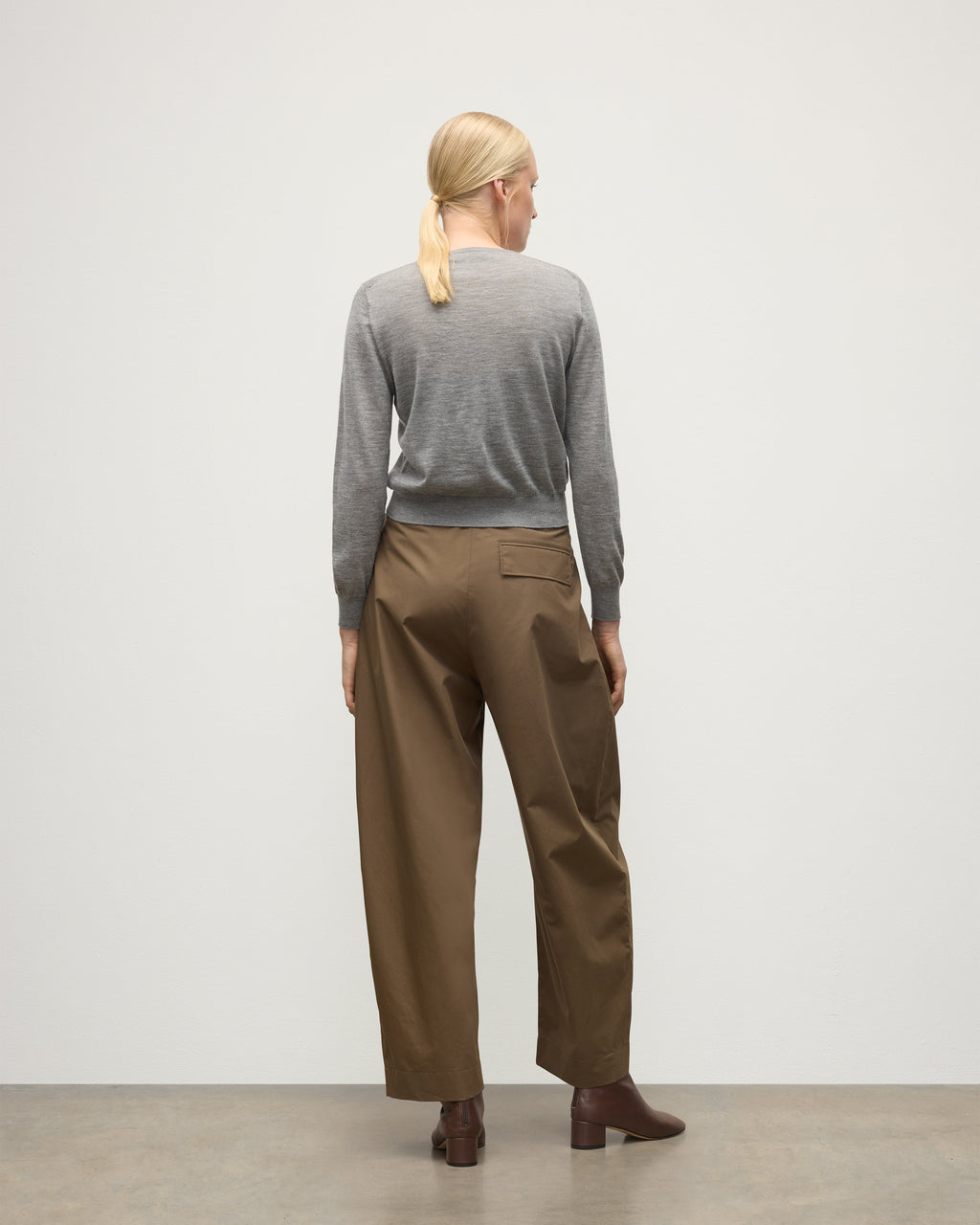 Ella Scoop Neck Superfine Cashmere Grey Jumper