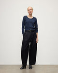 Ella Scoop Neck Superfine Cashmere Navy Jumper