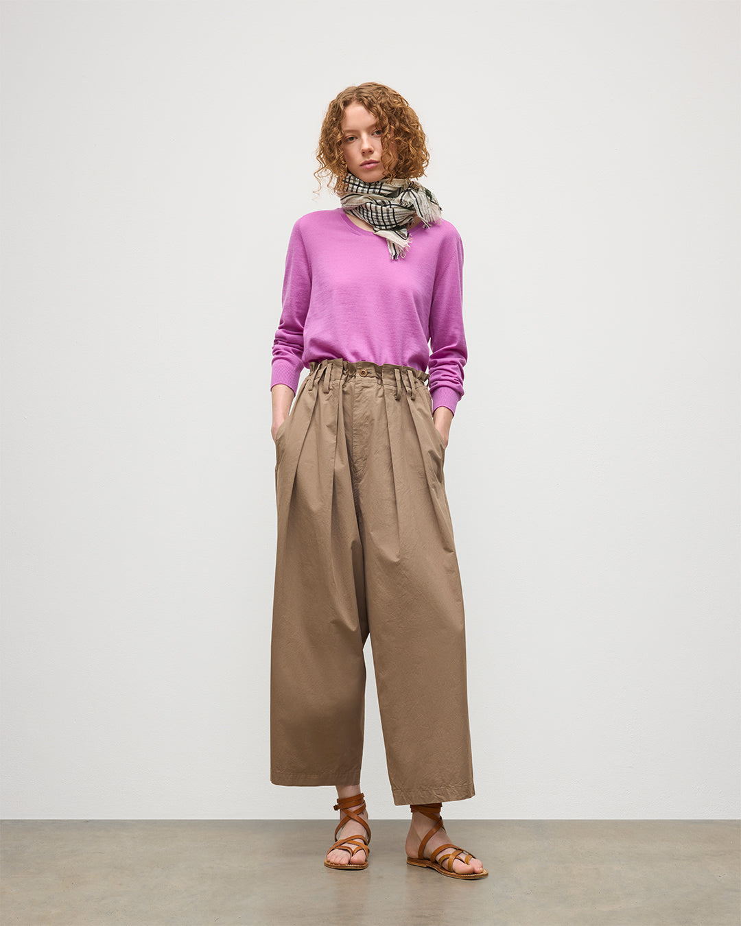 Ella Pink Superfine Cashmere Scoop Neck Jumper