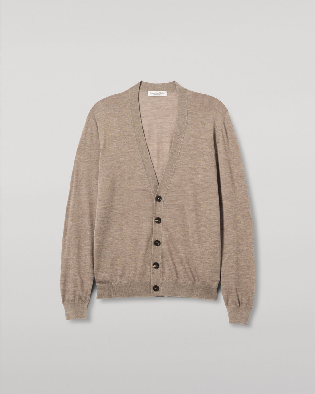 Forsyth Light Brown Superfine Cashmere Cardigan