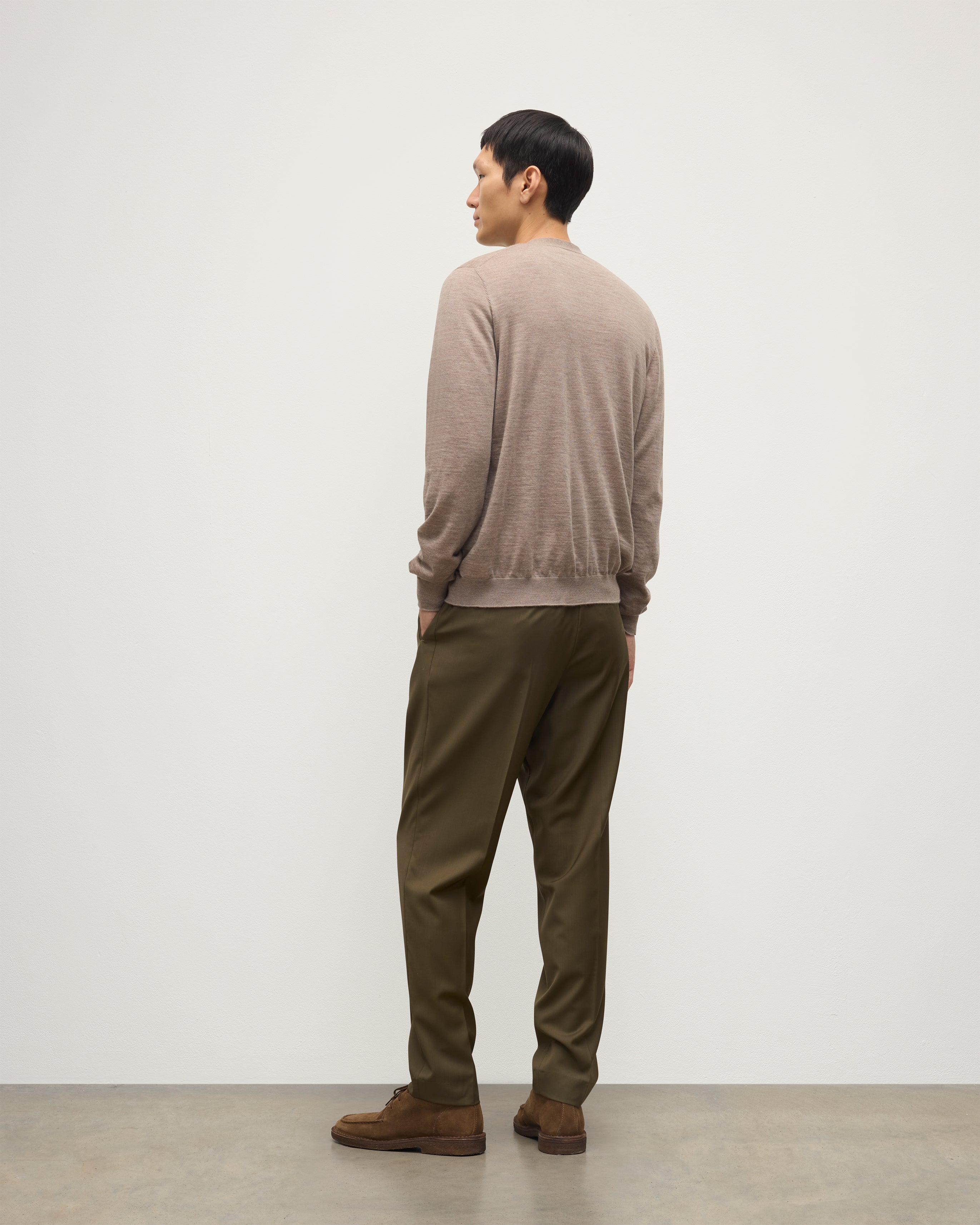 Forsyth Light Brown Superfine Cashmere Cardigan