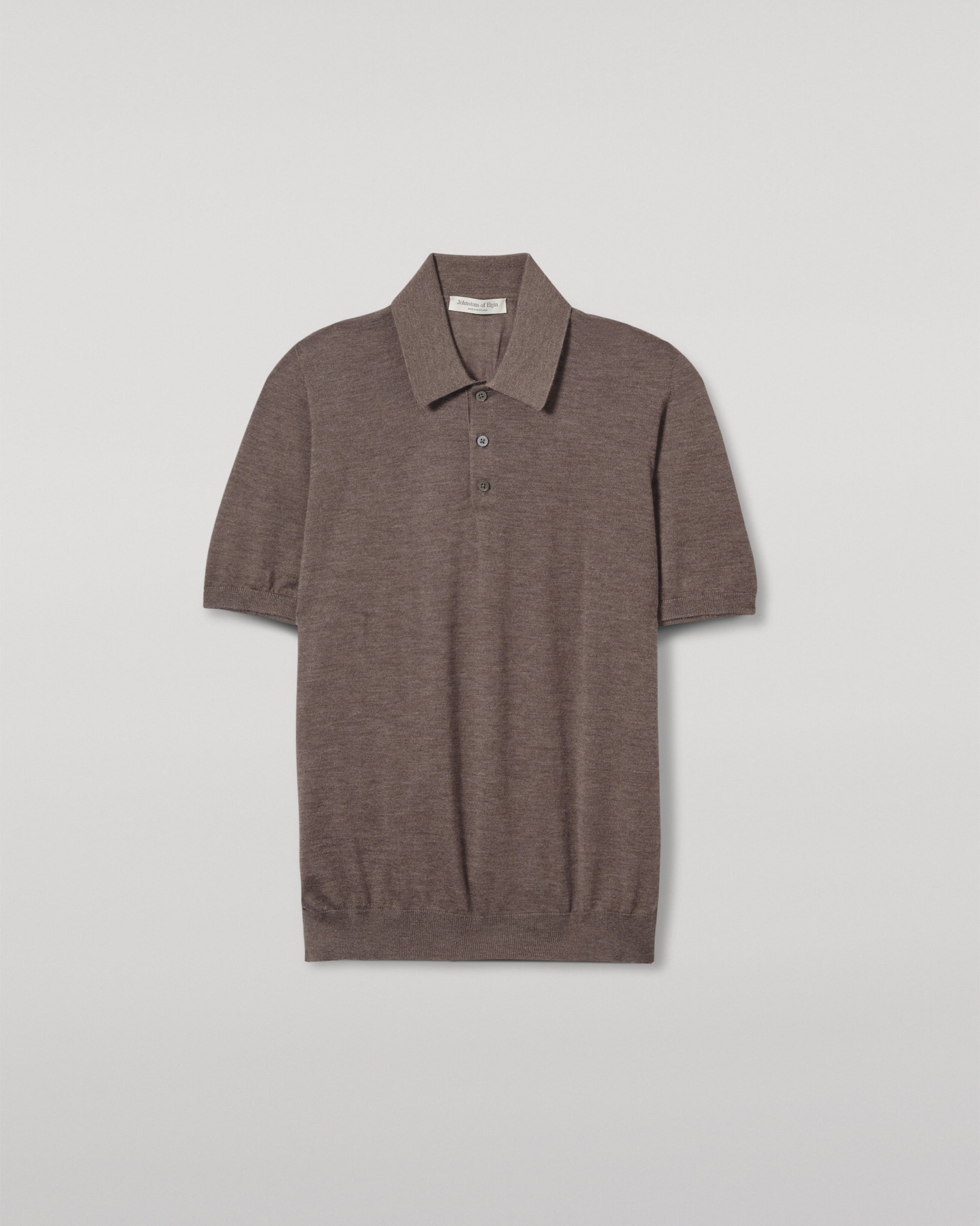 Fin Brown Superfine Cashmere Polo Shirt