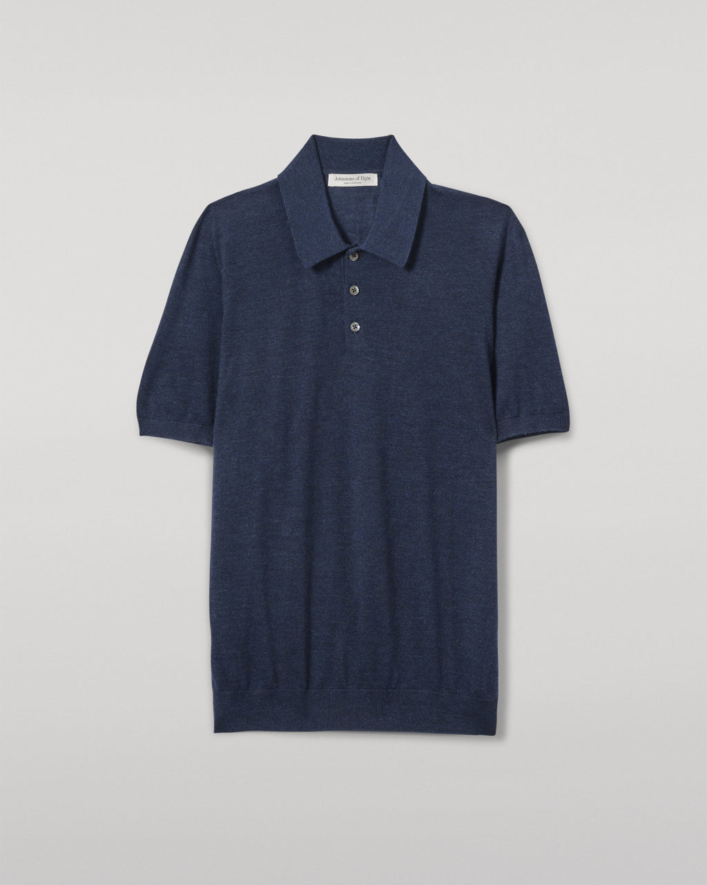 Fin Navy Superfine Cashmere Polo Shirt