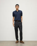 Fin Navy Superfine Cashmere Polo Shirt