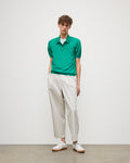 Fin Bright Green Superfine Cashmere Polo Shirt