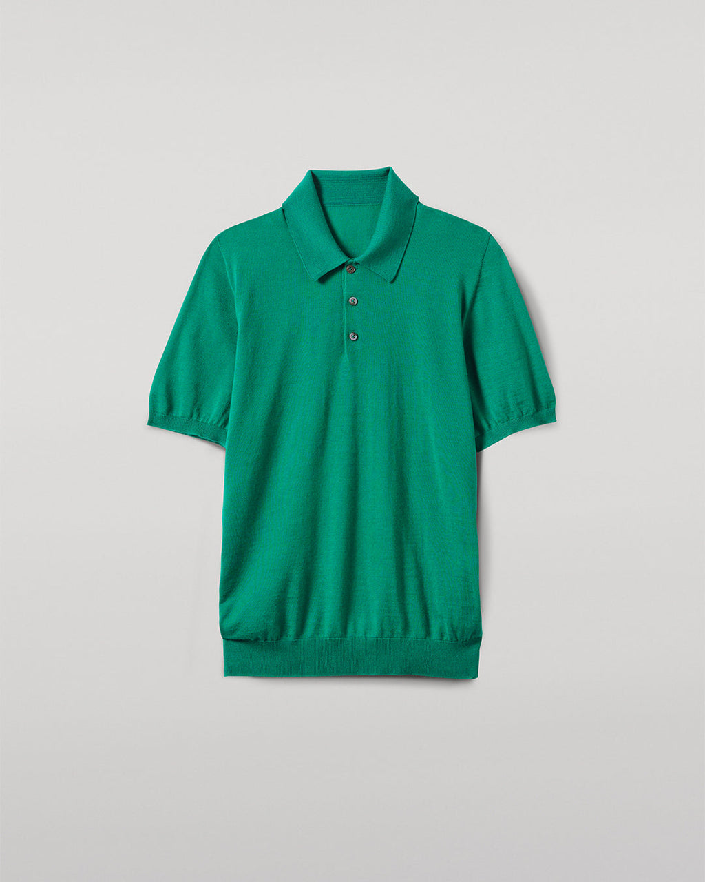 Fin Bright Green Superfine Cashmere Polo Shirt