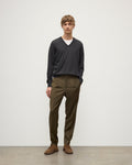 Fin Dark Grey V Neck Superfine Cashmere Jumper