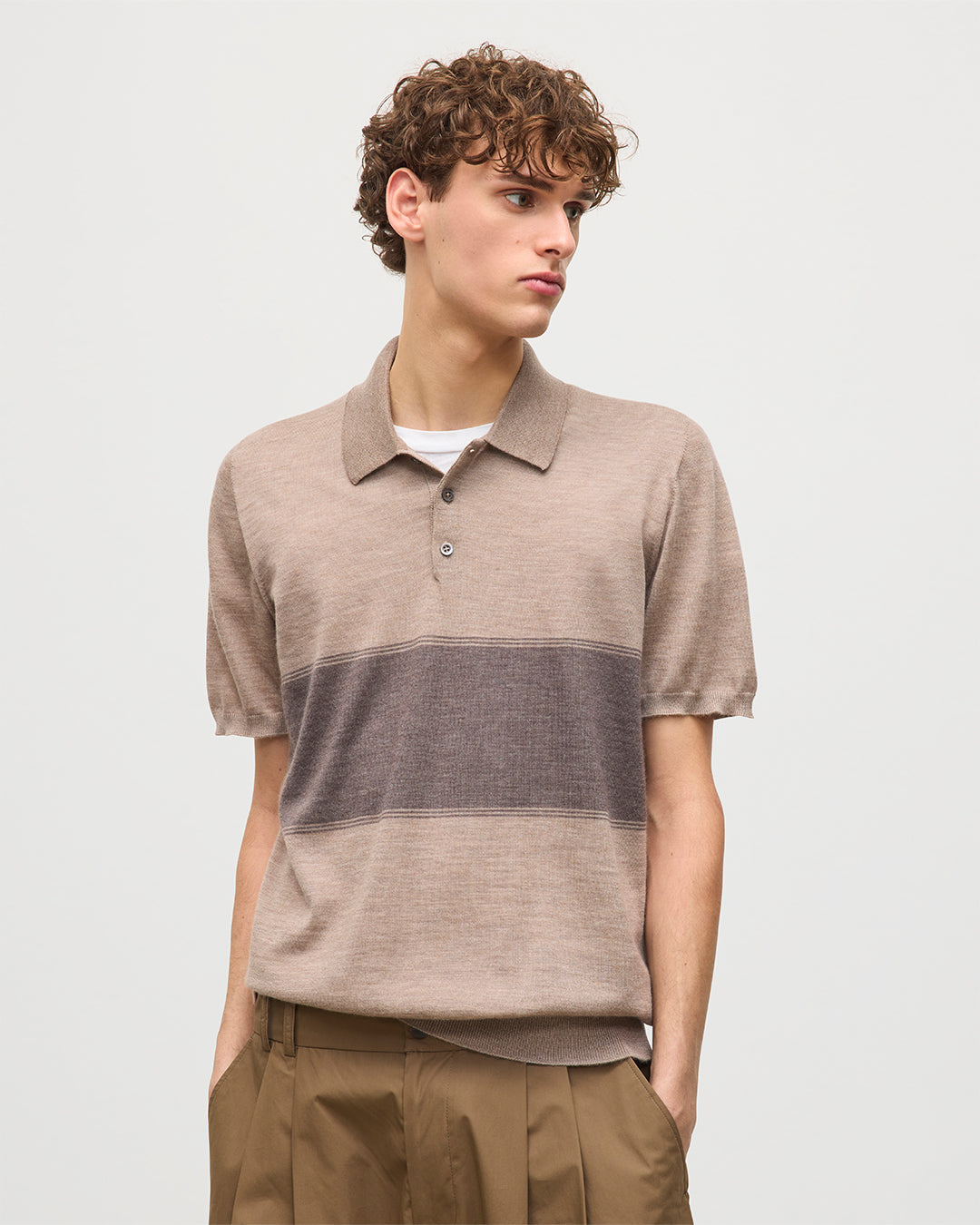 Mack Brown Superfine Cashmere Polo Shirt