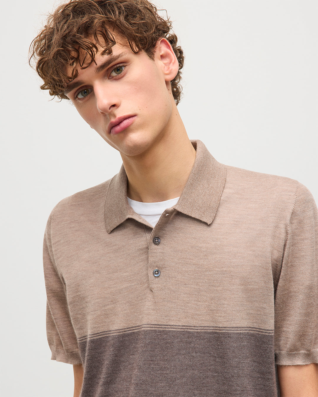 Mack Brown Superfine Cashmere Polo Shirt