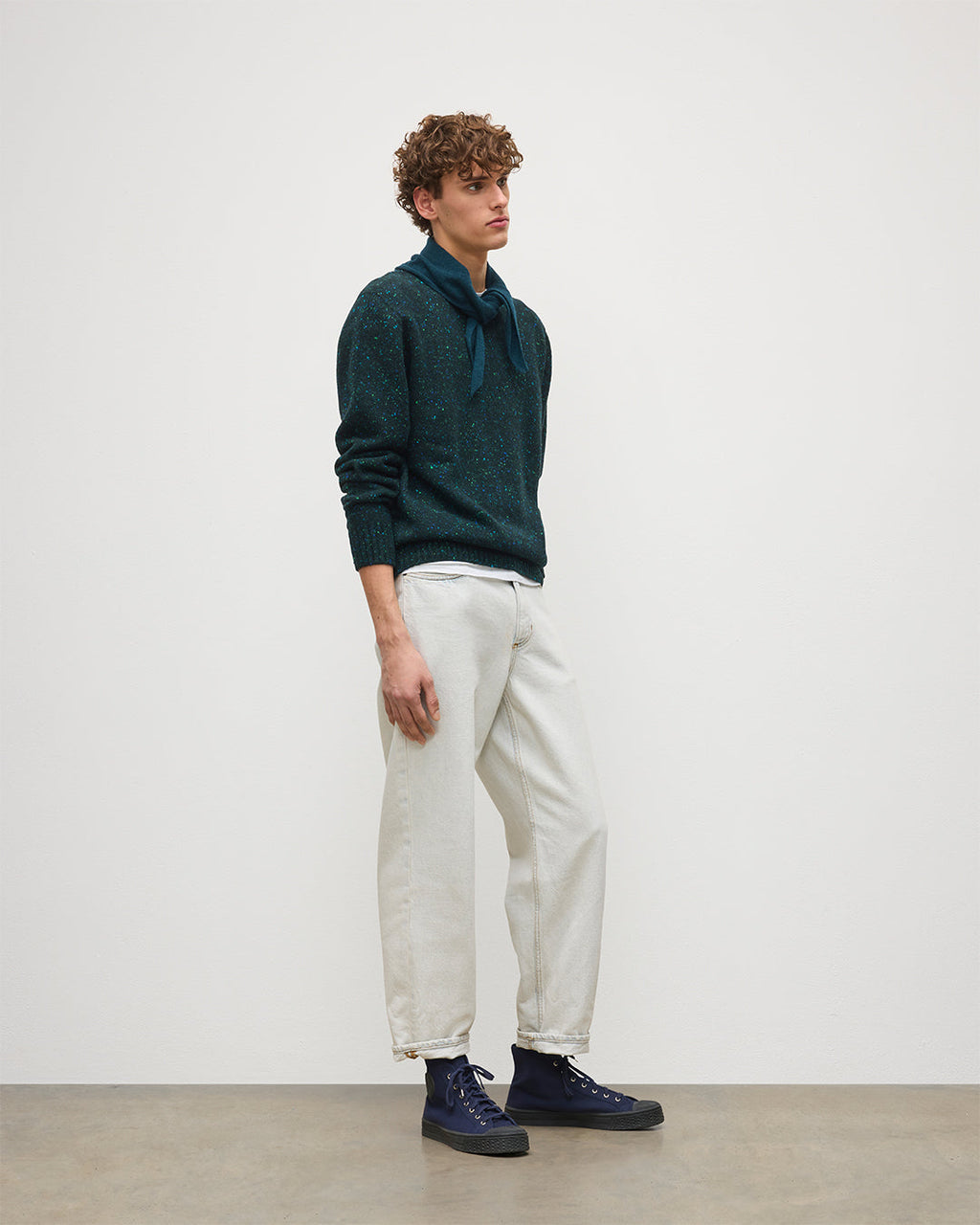 Tiree Green Donegal Cashmere Jumper