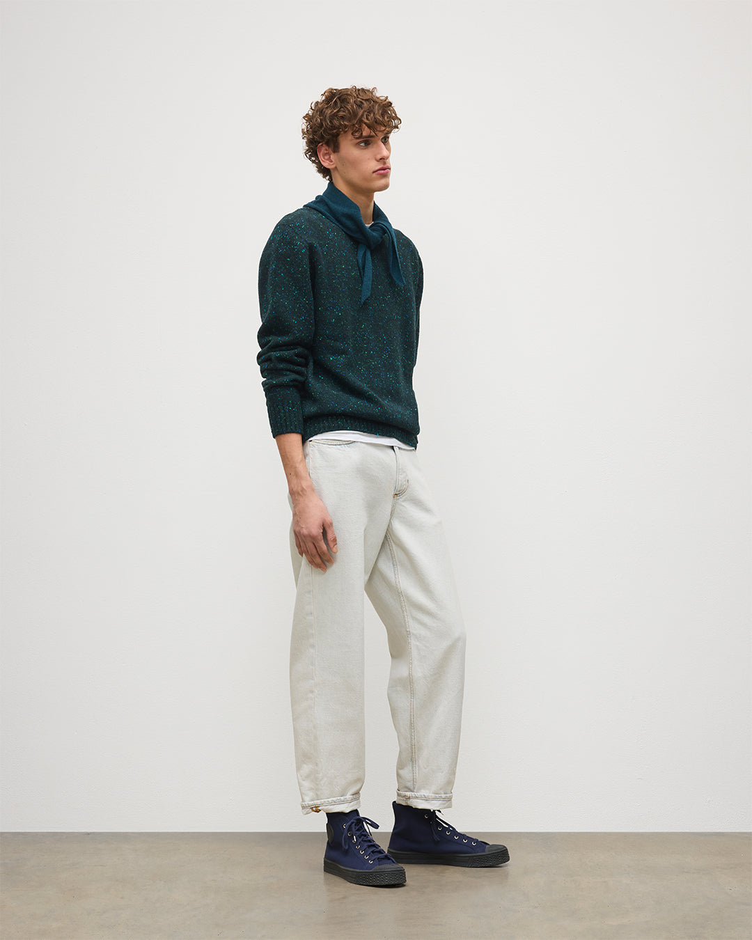 Tiree Green Donegal Cashmere Jumper