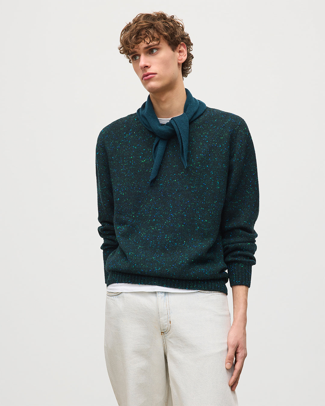 Tiree Green Donegal Cashmere Jumper
