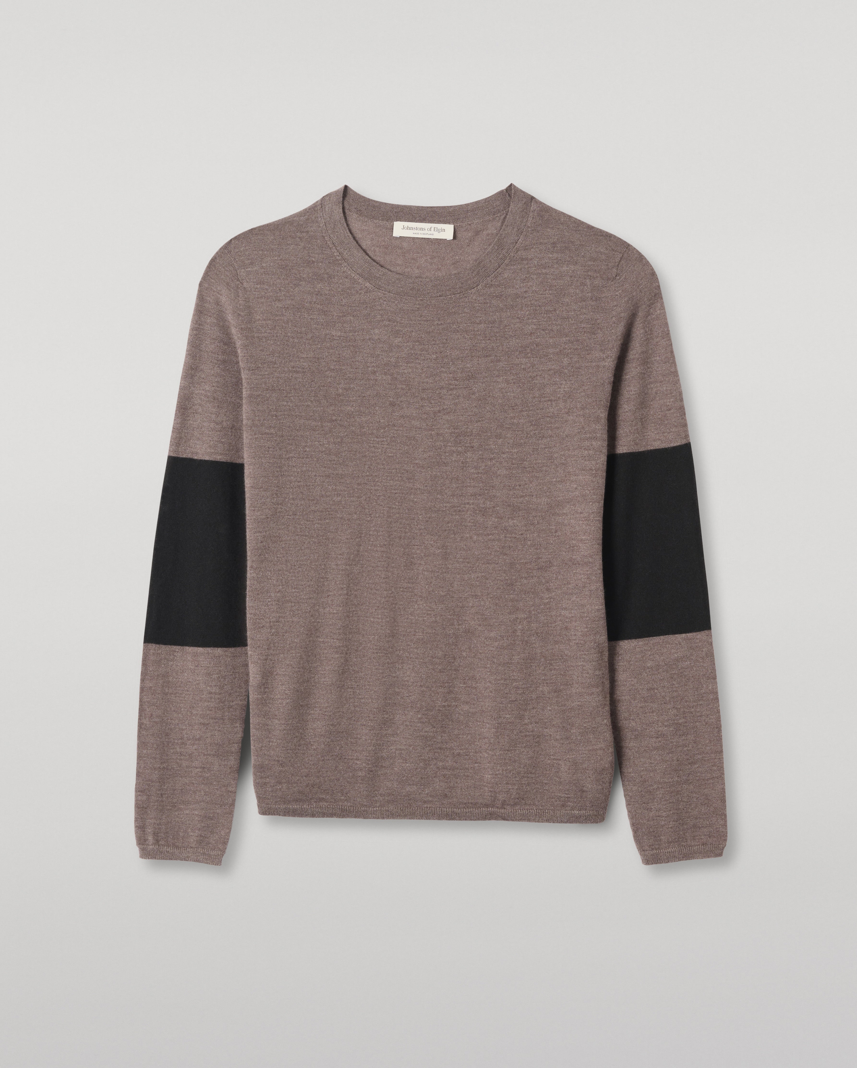 Euna Brown & Black Superfine Cashmere T-Shirt