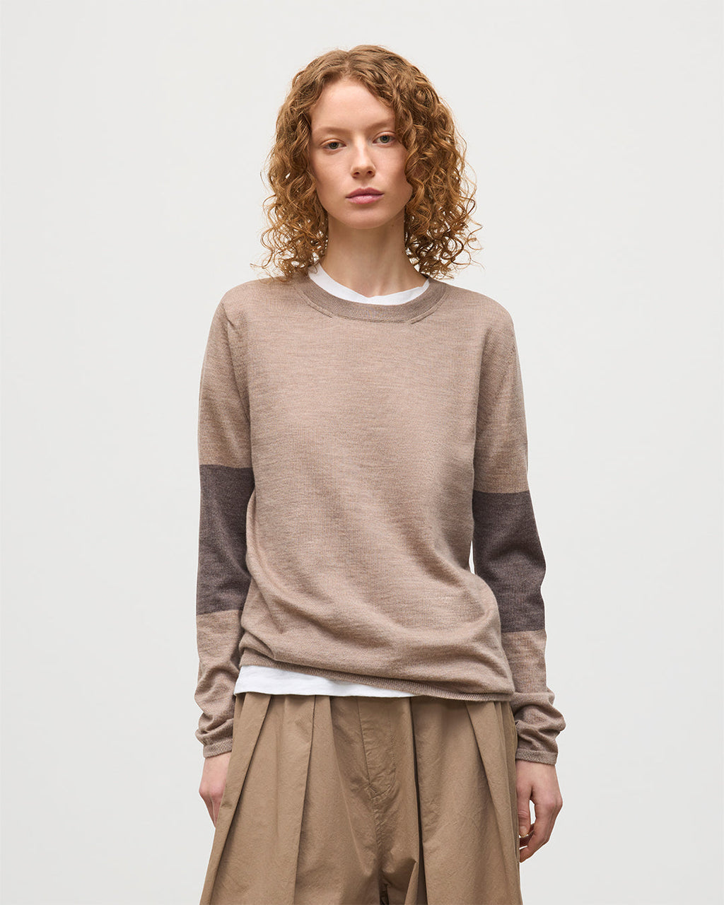 Euna Brown Superfine Cashmere T-Shirt