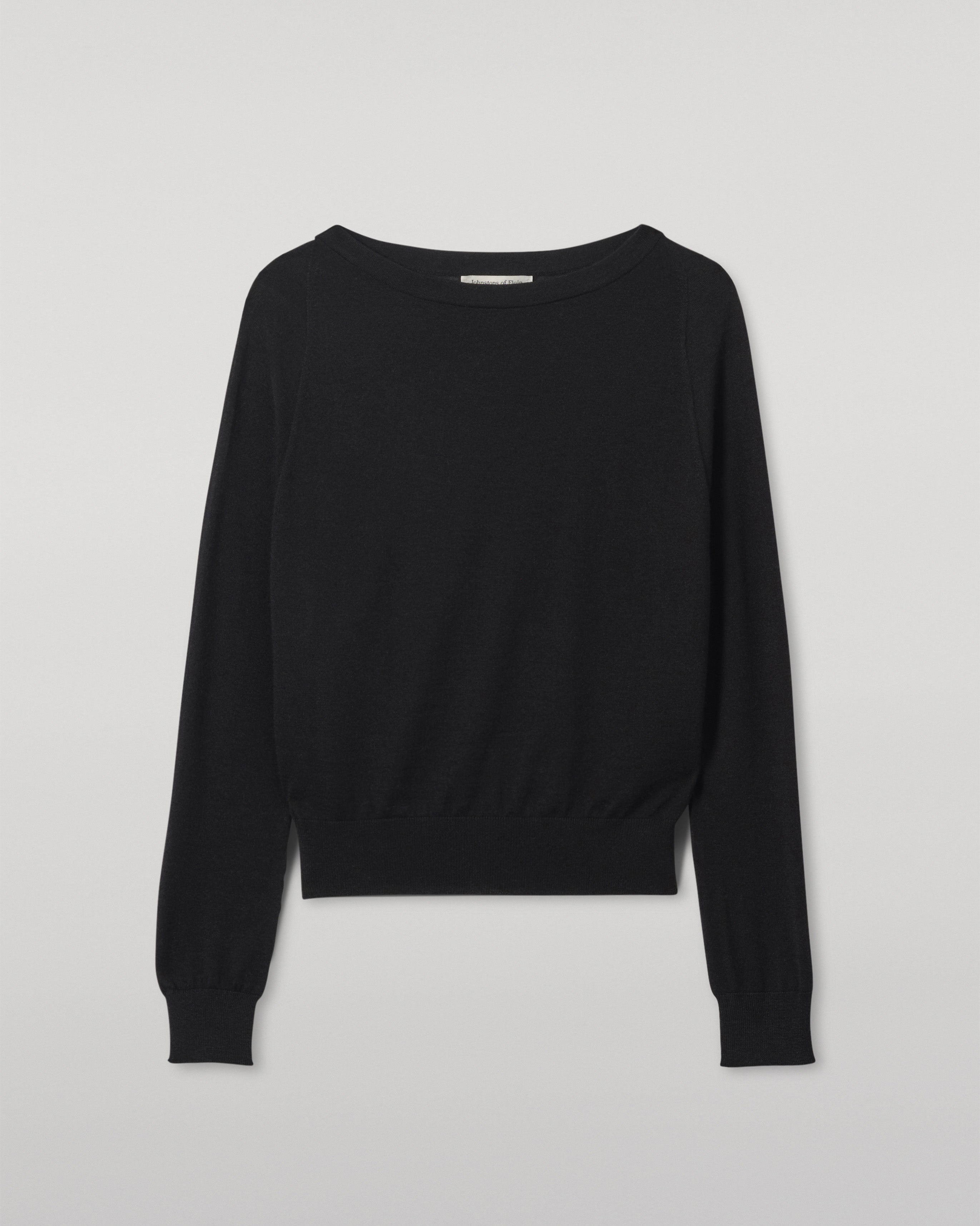 Finola Black Superfine Cashmere Jumper